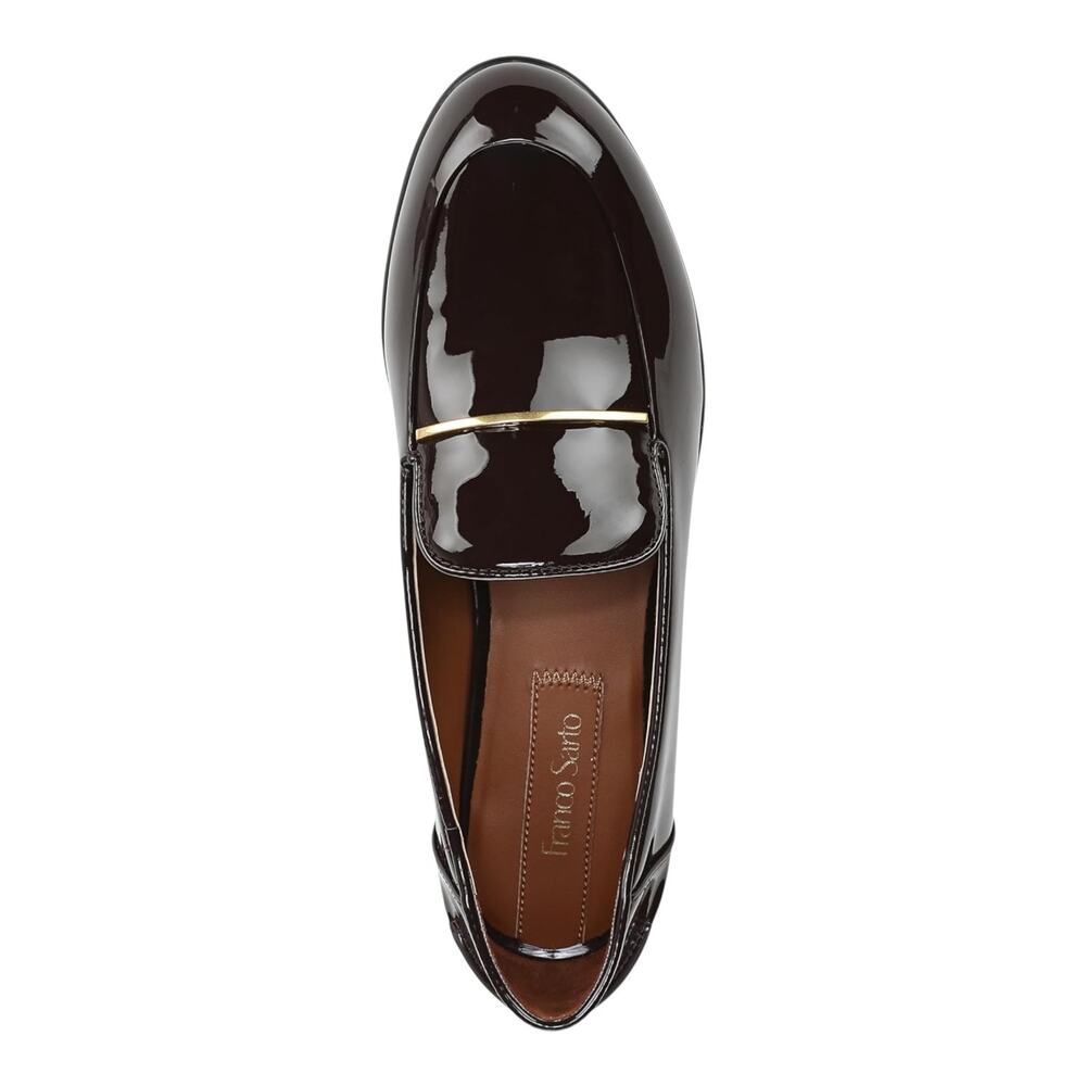 Franco Sarto Women's Mirabelle Leather Flat Loafers Brown Patent Size 9 1/2 - Picture 5 of 5